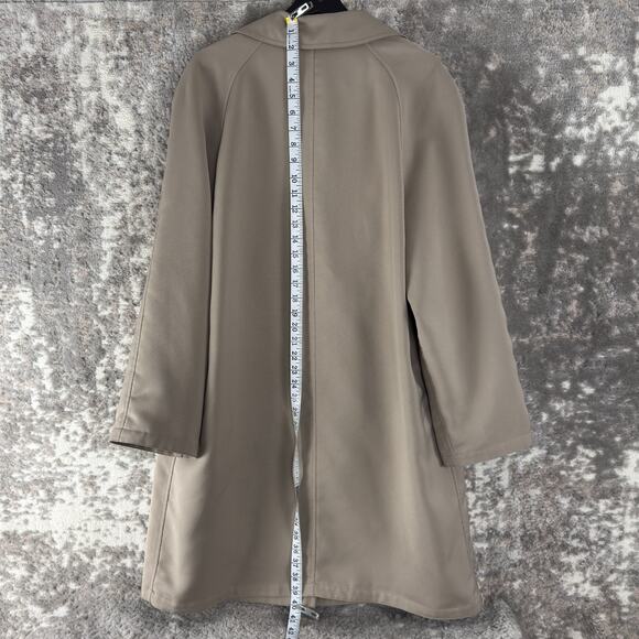Jessica Size 14 Outdoor Snap Button Overcoat Beige V Neck Long Sleeve - Picture 4 of 9